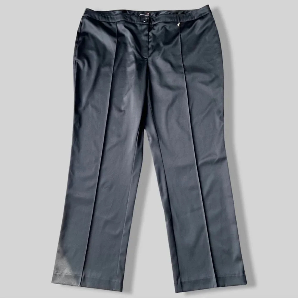 Laura Plus Black Satin Dress Pants